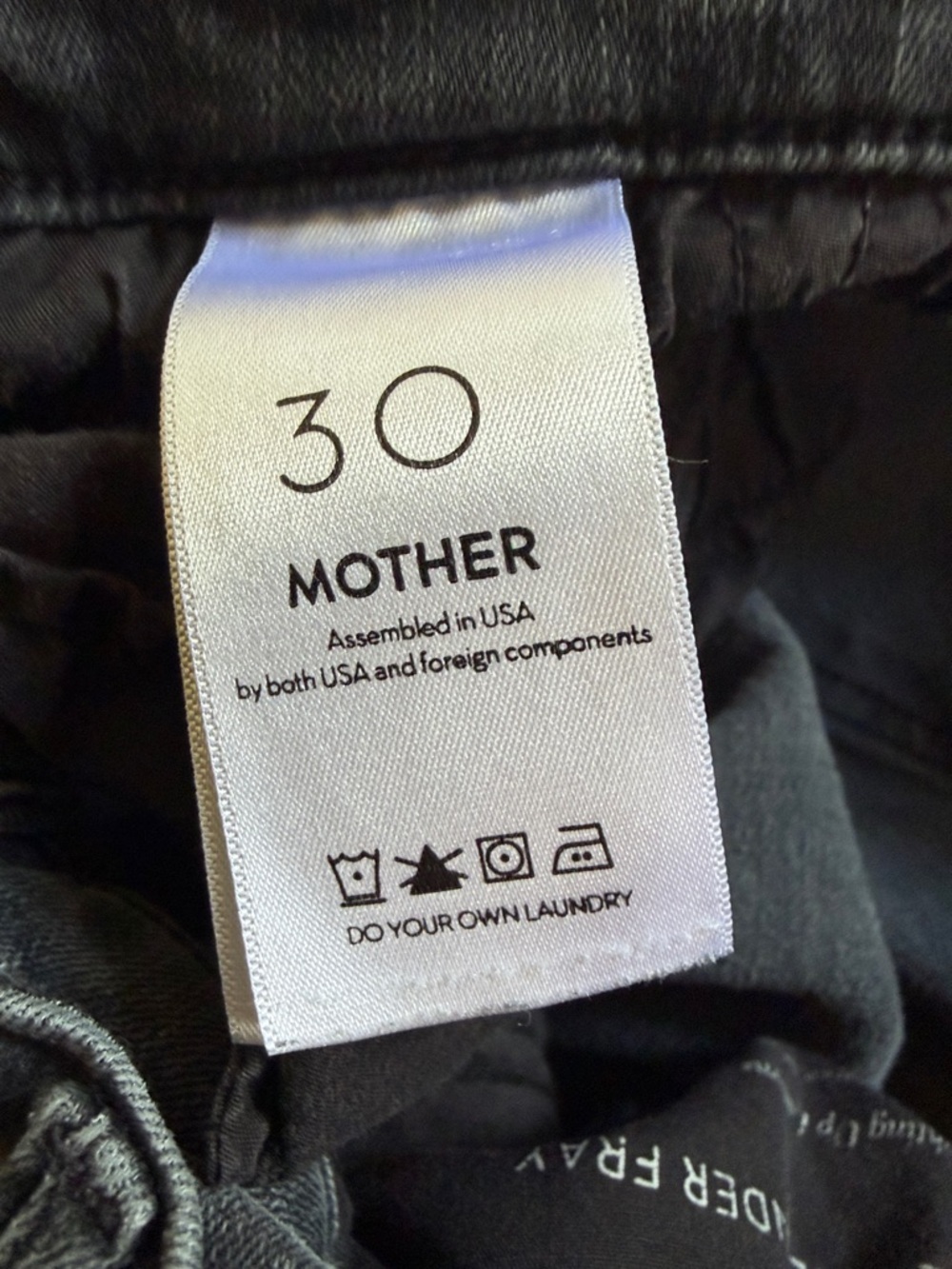 Mother Weekender Fray Lighting Up Lanterns Grey Black Wash 30 - Picture 8 of 10